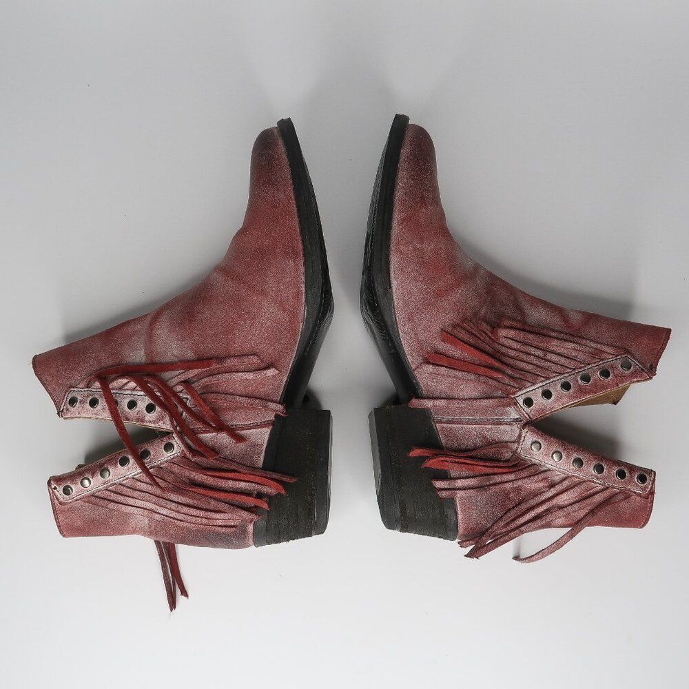 Circle G by Corral Purple Studded Fringe Western Booties Size 9‎ - Picture 4 of 9